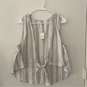 Free People Sleeveless Tie-Front Top